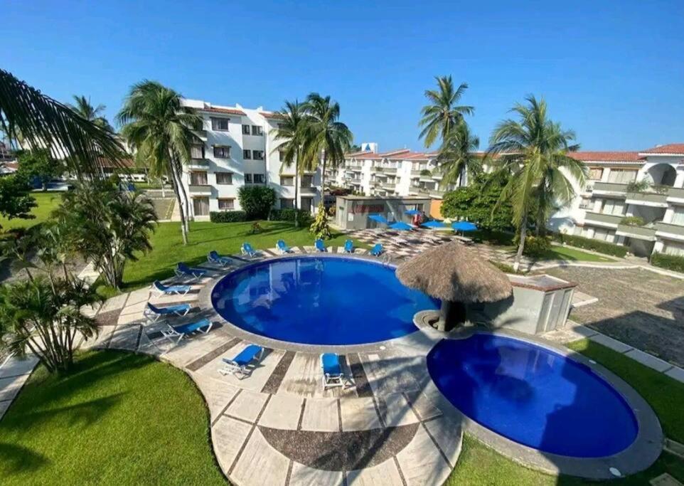 Magnifico Departamento, Cocina Equipada, 2 Recamaras 2 Banos , Hasta 6 Personas, 3 Albercas, Playa A 50 Mts Wifi, Aire Acondicionado Apartamento Manzanillo Exterior foto